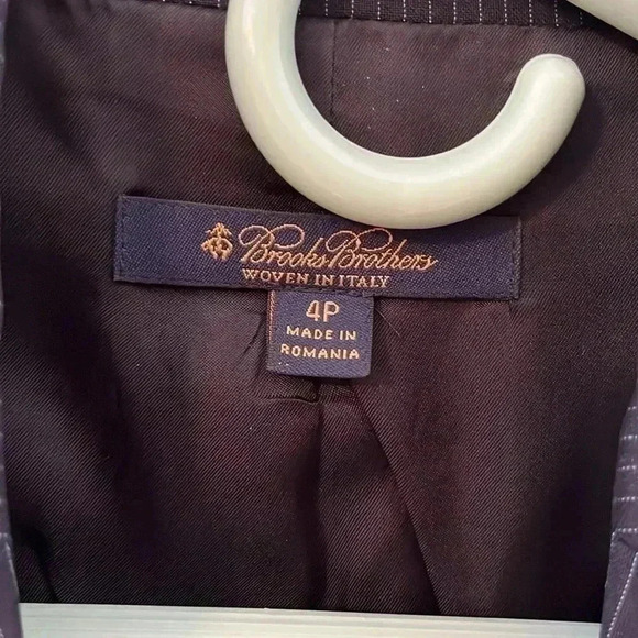 [4P]Brooks Brother Blue Pinstripe Wool  Blazer Jacket - Picture 4 of 15